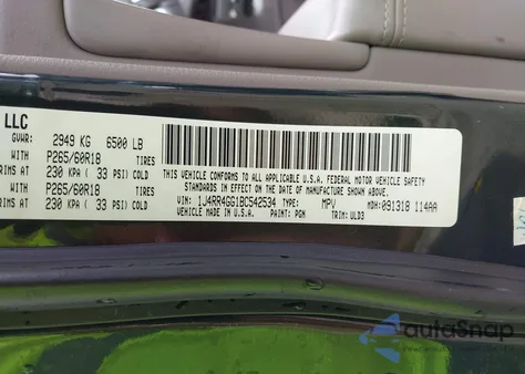 2011 Jeep Grand Cherokee Laredo z USA, uszkodzony, nr VIN 1J4RR4GG1BC542534